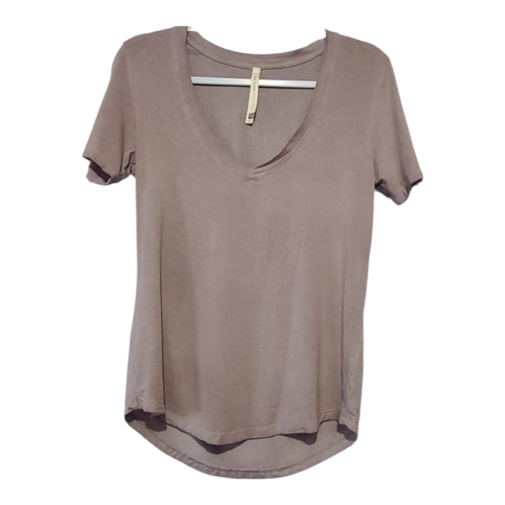 The Group Babaton Aritzia V-Neck Modal Blend Short Sleeve Shirt Women’s S Casual